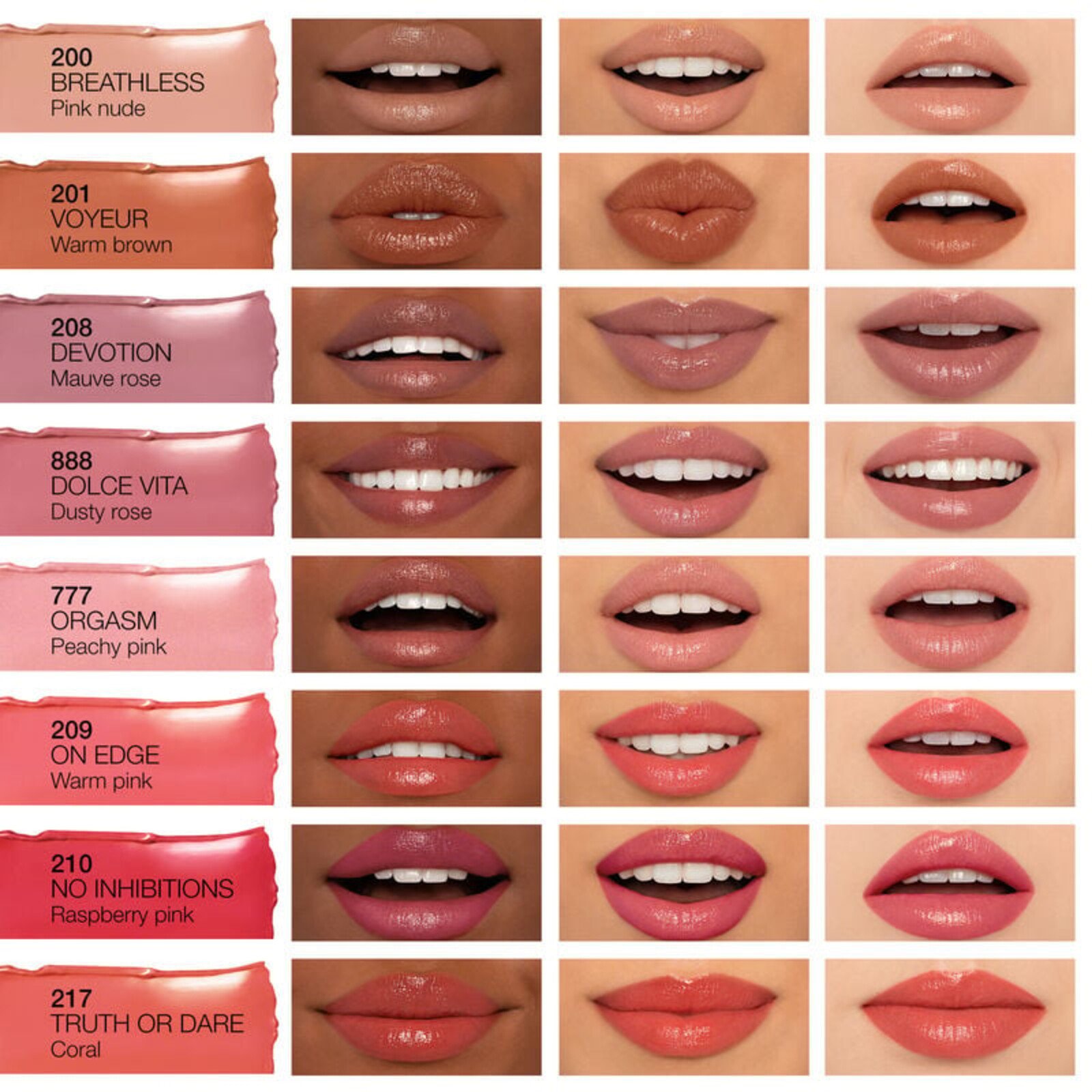 NARS Cosmetics Afterglow Sensual Shine Lipstick 277 Aragon 1.5g