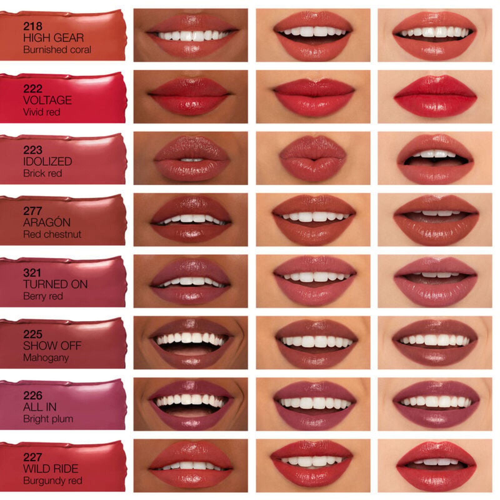 NARS Cosmetics Afterglow Sensual Shine Lipstick 277 Aragon 1.5g