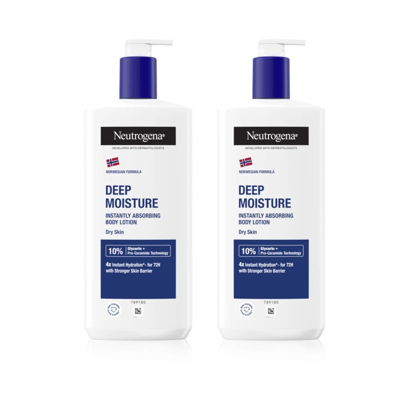 Neutrogena Deep Moisture Body Lotion Dry Skin 750ml x2