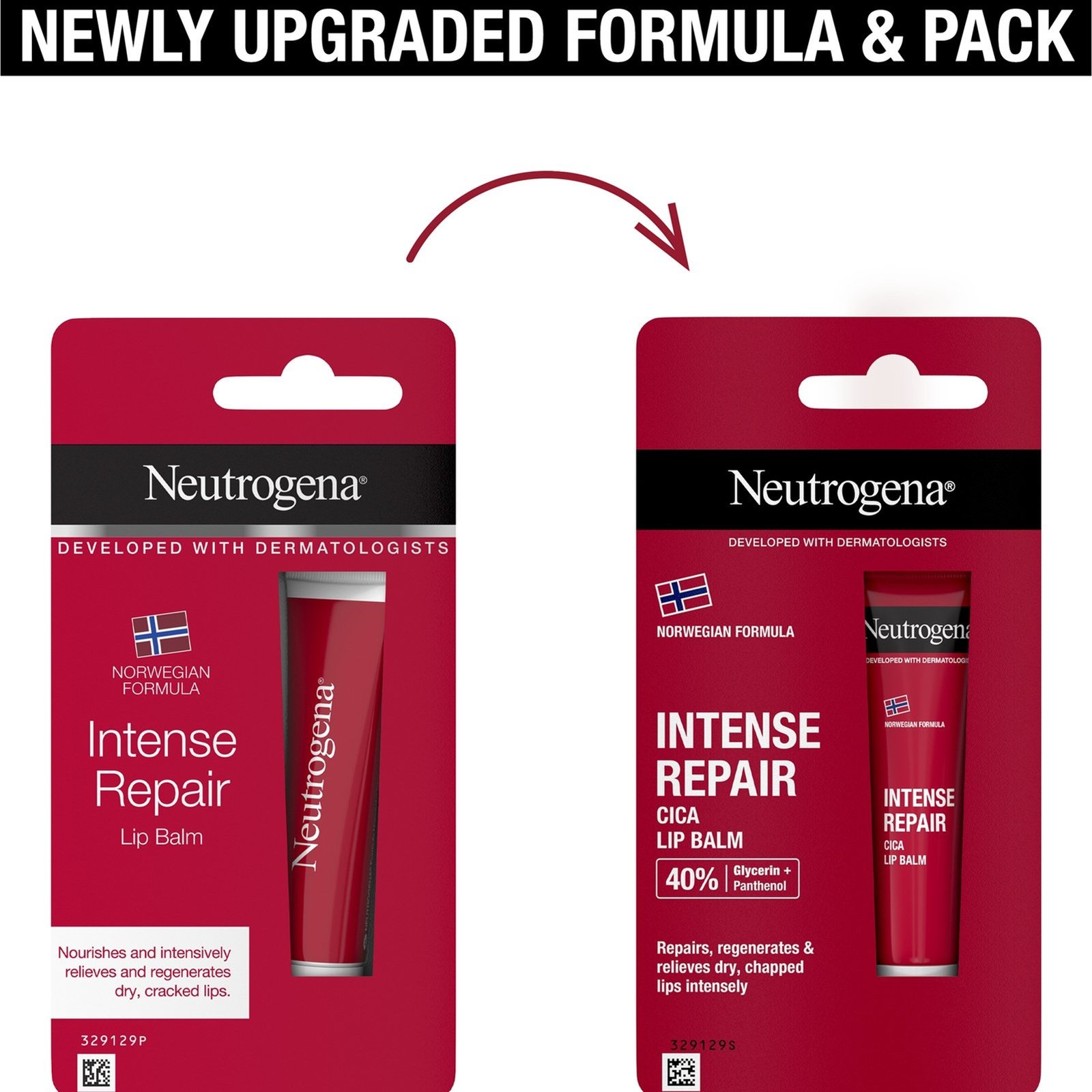 Neutrogena Intense Repair Cica Lip Balm Tube 15ml (0.51fl oz)