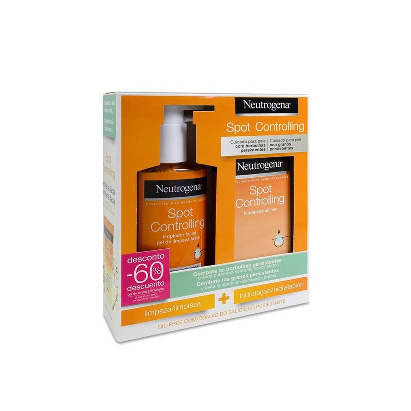 Neutrogena Spot Controlling Reinigungsgel 200ml + Feuchtigkeitscreme 50ml
