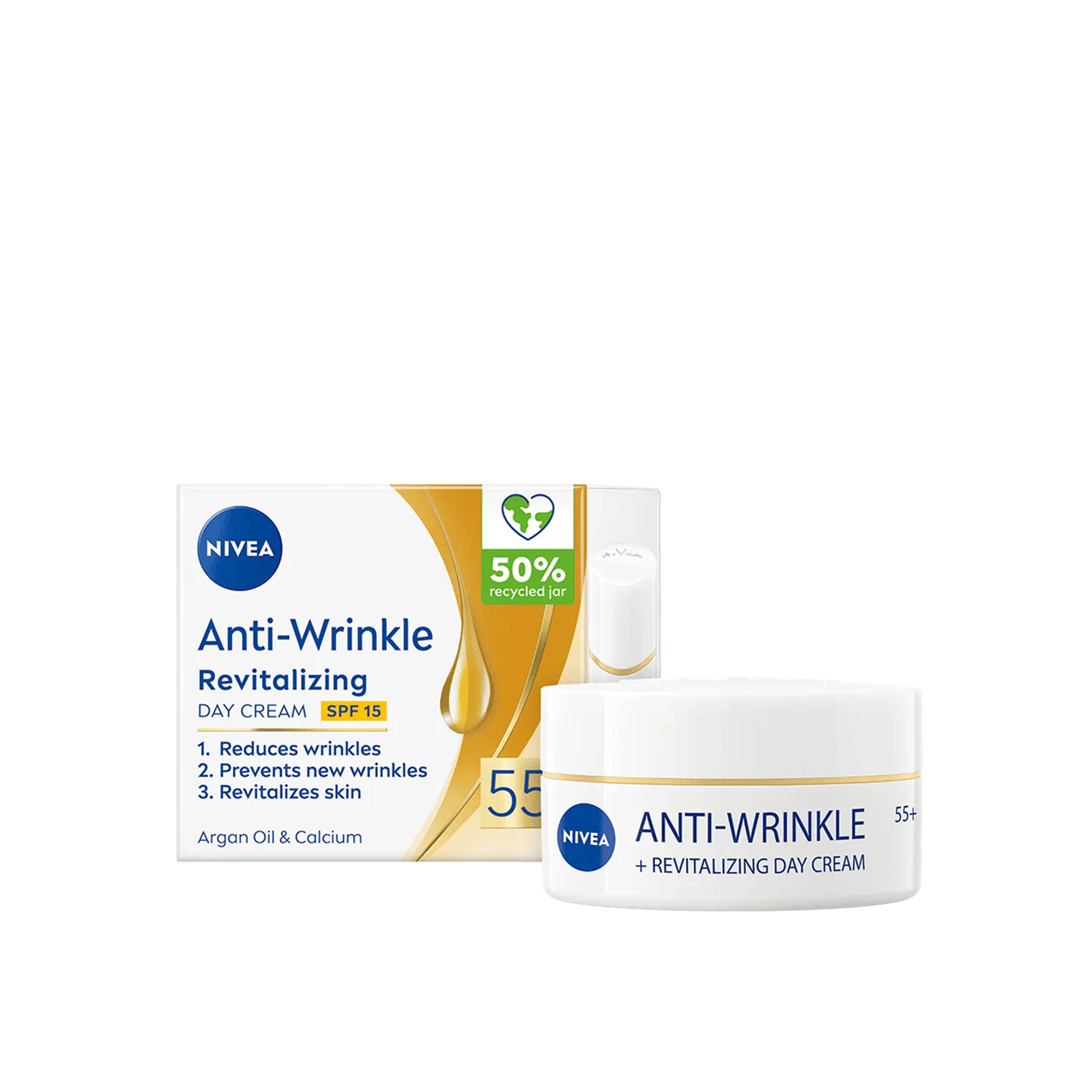 Nivea كريم النهار المجدد المضاد للتجاعيد 55+ SPF15 50ml