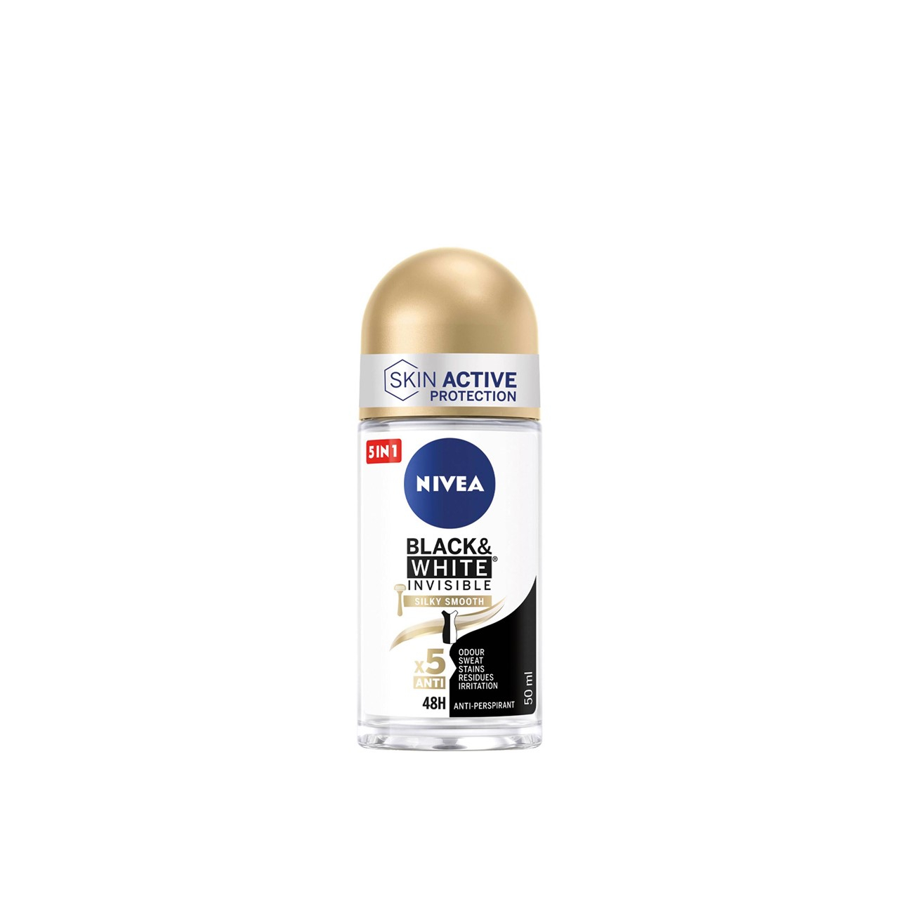 Nivea Black & White Invisible Silky Smooth Roll-On 50ml