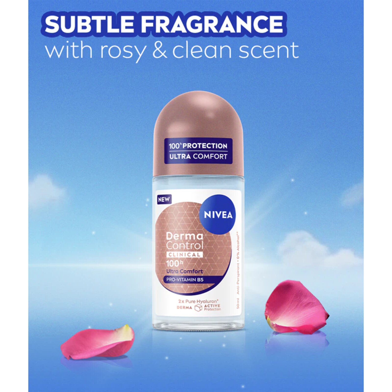 Nivea Derma Control Clinical 100h Ultra Comfort Anti-Perspirant Roll-On 50ml