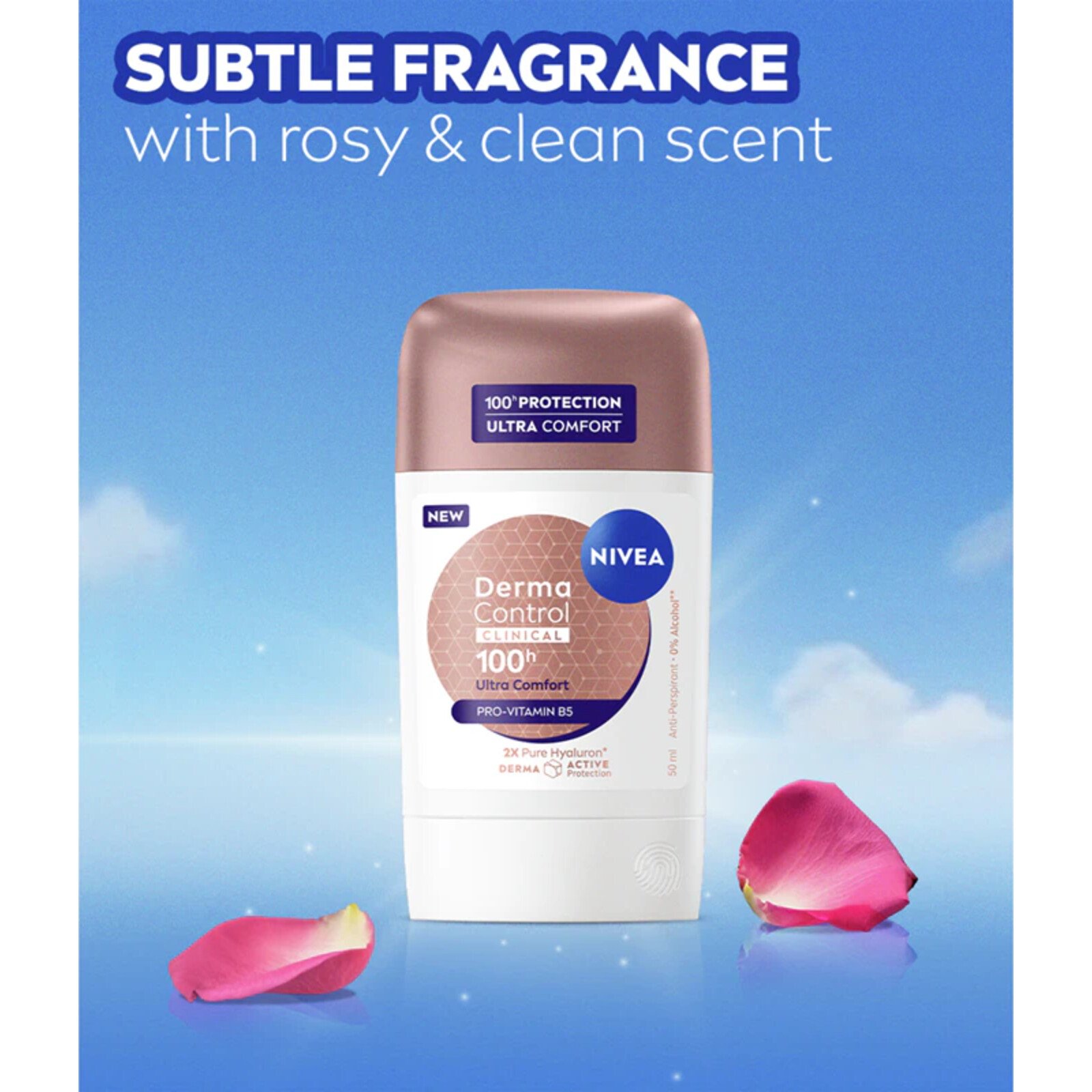 Nivea Derma Control Clinical 100h Ultra Comfort Anti-Perspirant Stick 50ml