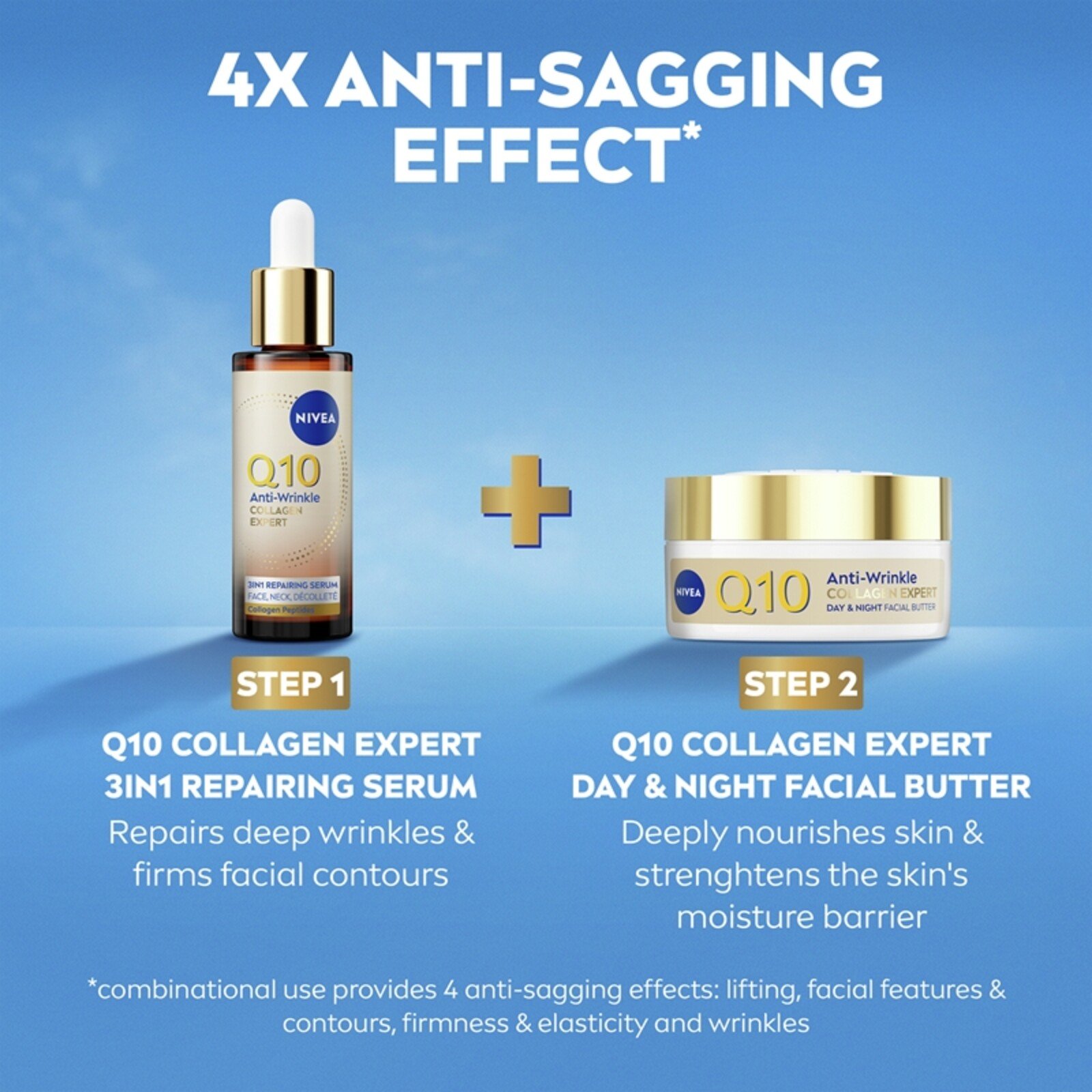 Nivea Q10 Collagen Expert Anti-Wrinkle 3-in-1 Repairing Serum 30ml