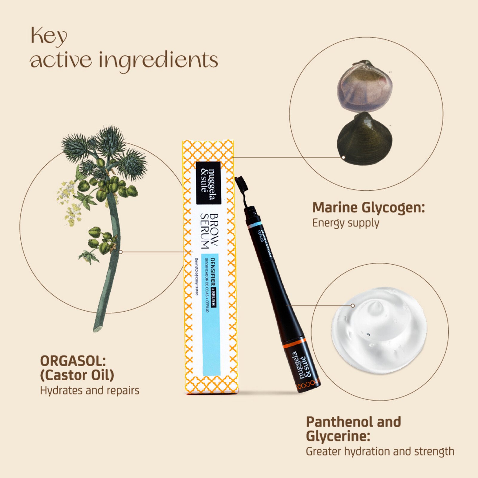 Nuggela & Sulé سيروم الحواجب المكثف + فرشاة 5ml
