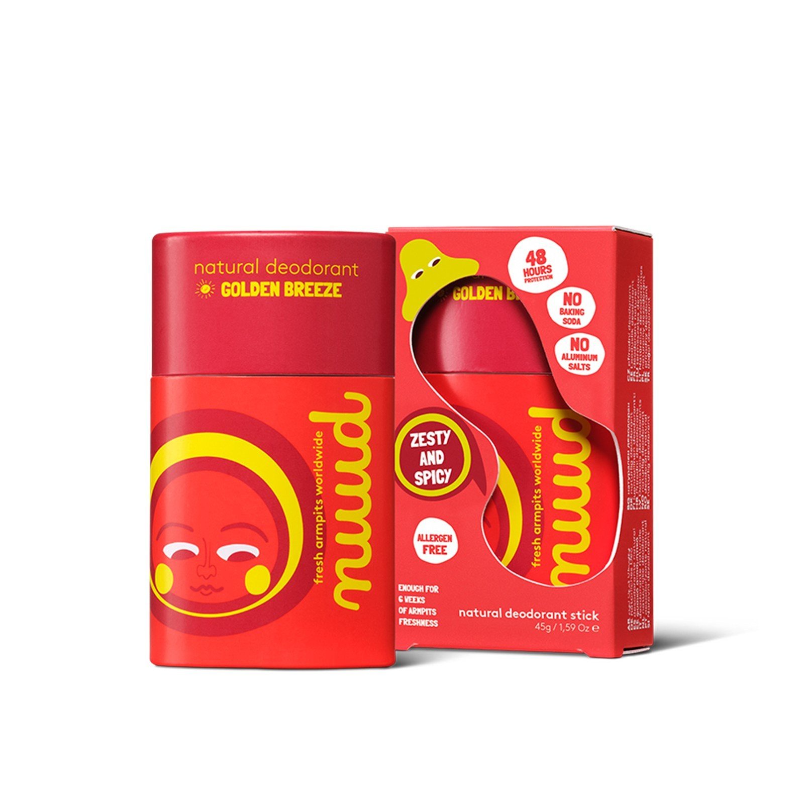 nuud Golden Breeze ستيك طبيعي مزيل عرق 45g