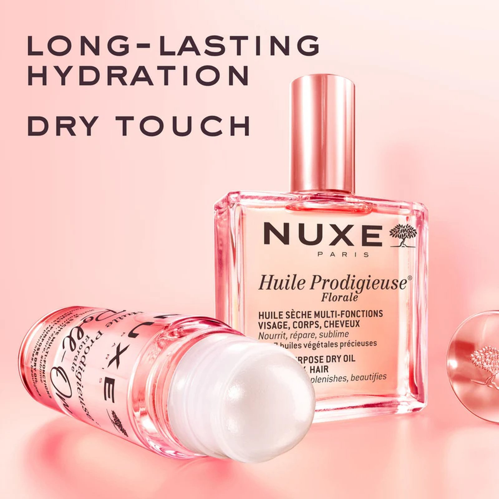 NUXE Huile Prodigieuse Florale Roll-On, aceite seco multiusos, 60 ml (2.0floz)