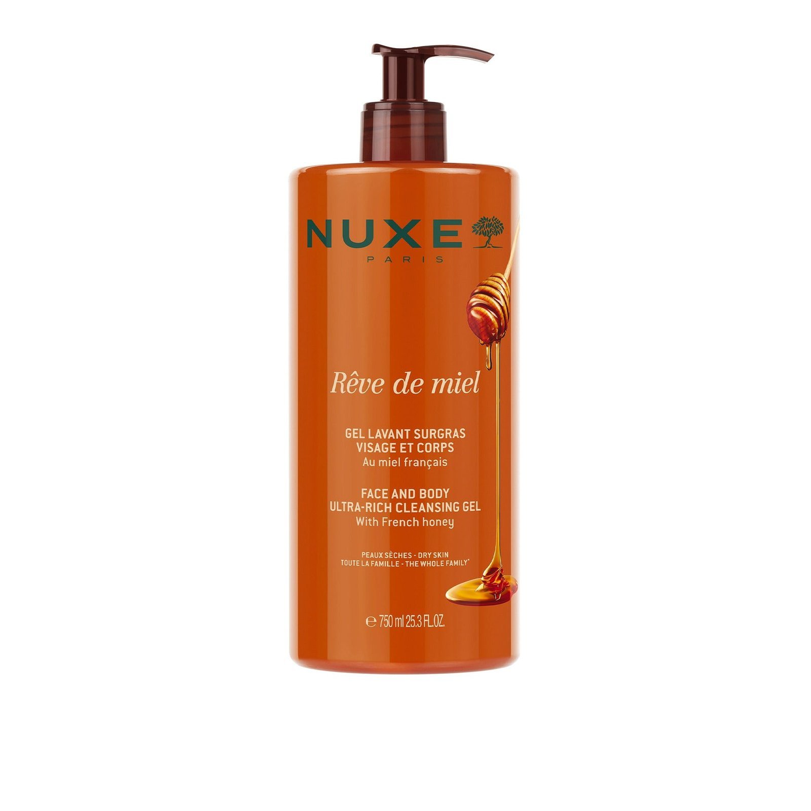 NUXE Rêve de Miel Face and Body Ultra-Rich Cleansing Gel 750ml