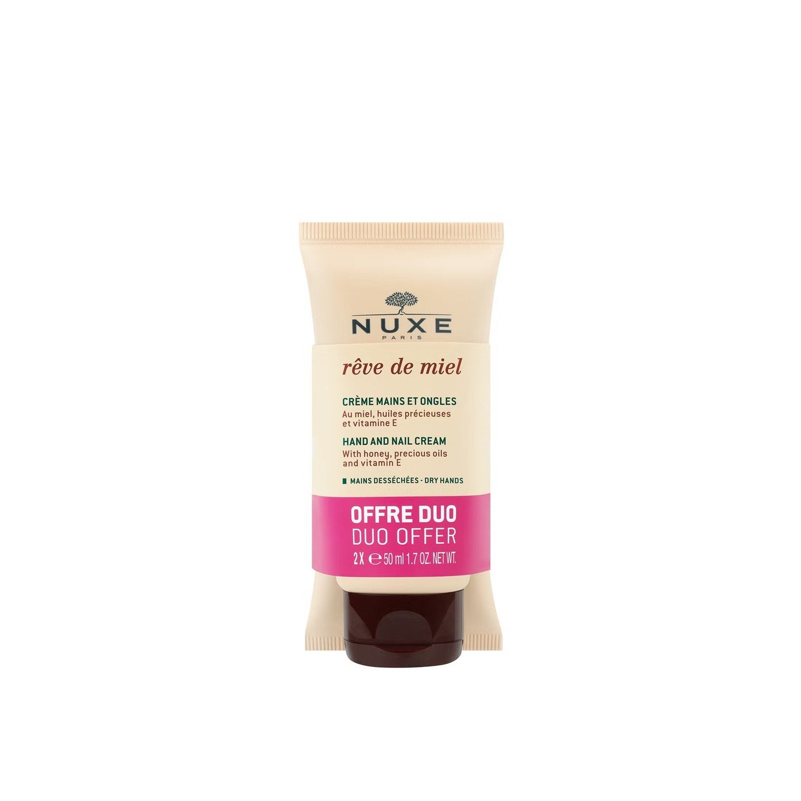 NUXE Rêve de Miel Crème Mains et Ongles 50ml x2