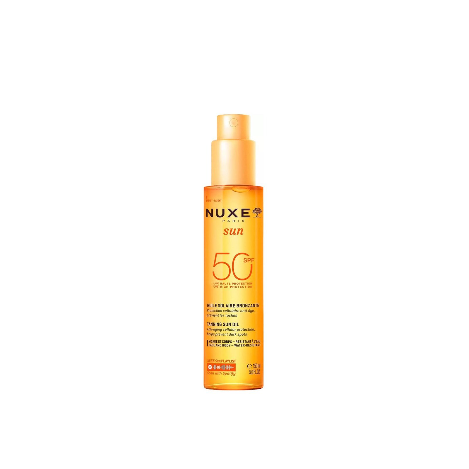 NUXE Sun Tanning Oil High Protection for Face and Body SPF50 150ml (5.07 fl oz)