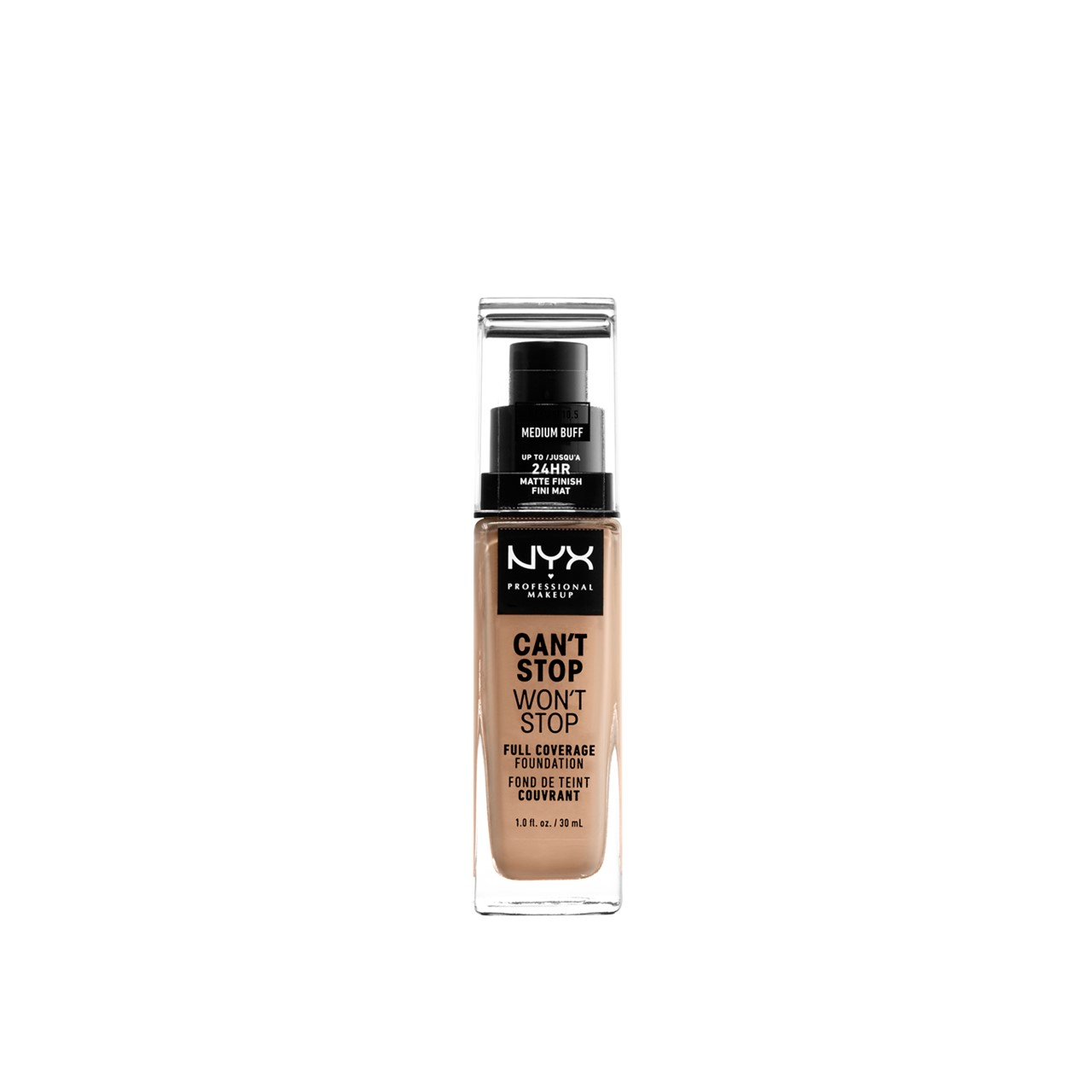 NYX Pro Makeup Can't Stop Won't Stop Base de Maquilhagem Medium Buff 30ml