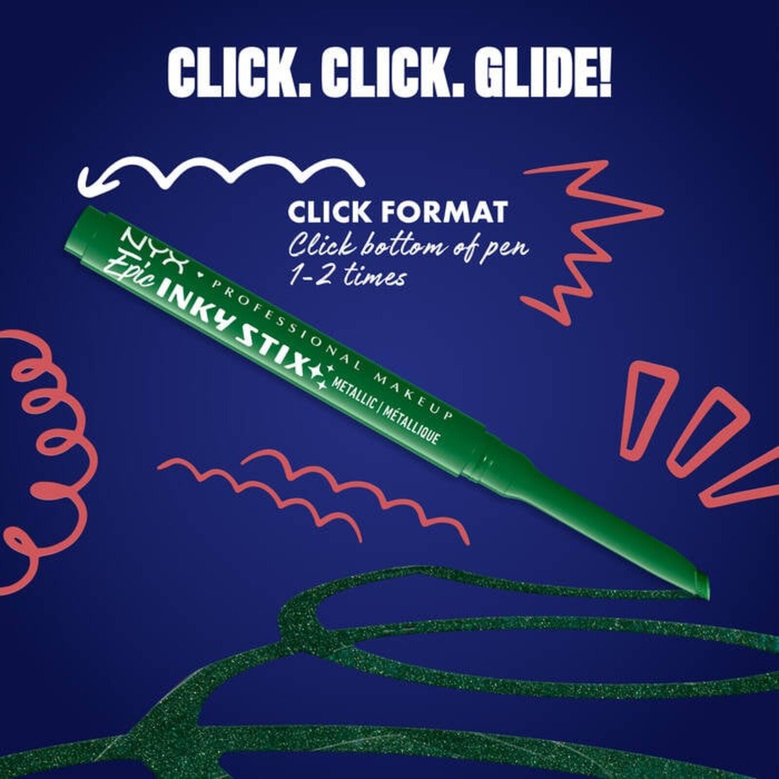 NYX Pro Makeup Epic Inky Stix محدد كريمي جل 14 Electric Emerald 0.1g