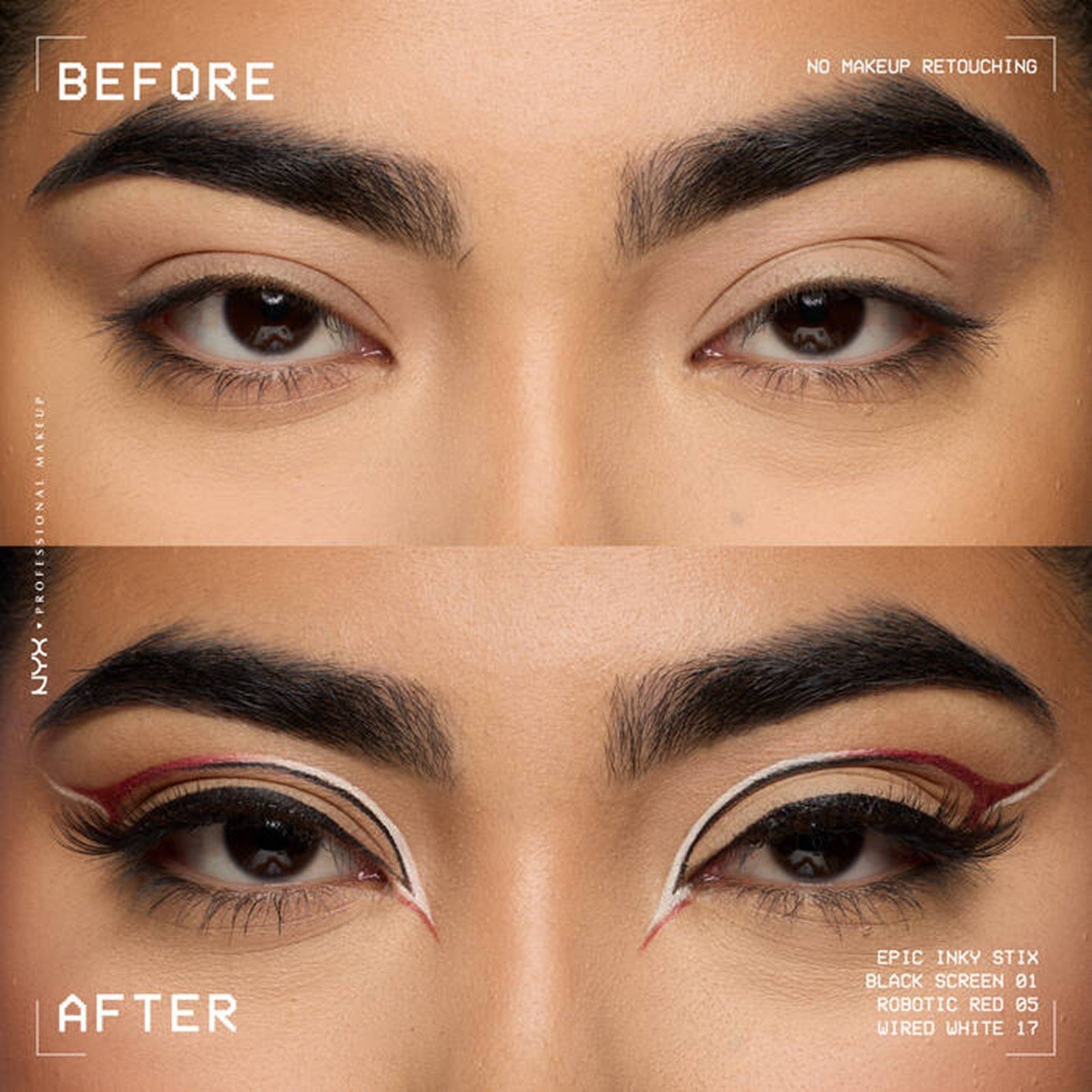 NYX Pro Makeup Epic Inky Stix محدد كريمي جل Black Screen 0.1g