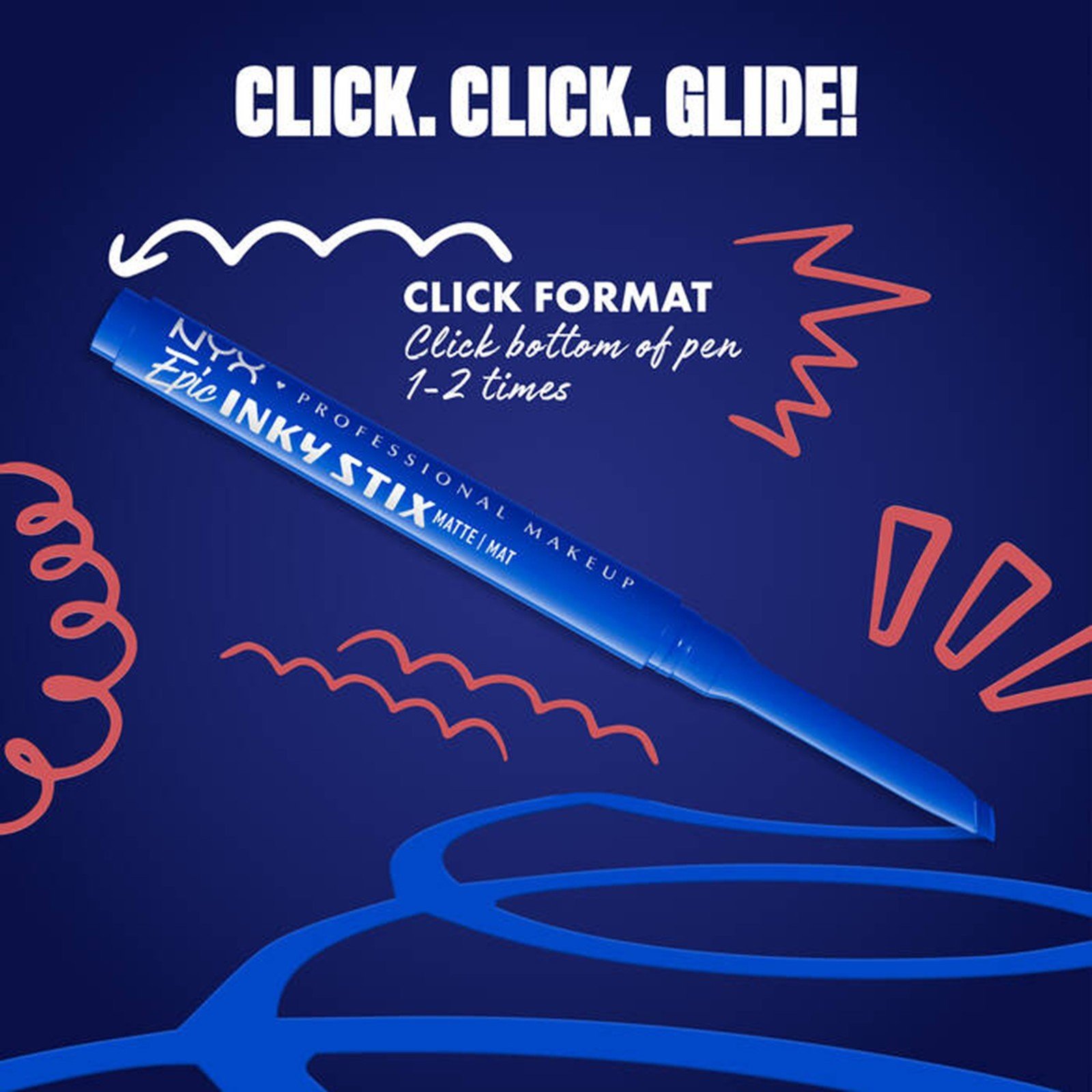 NYX Pro Makeup Epic Inky Stix محدد كريمي جل Cobalt Click 0.1g