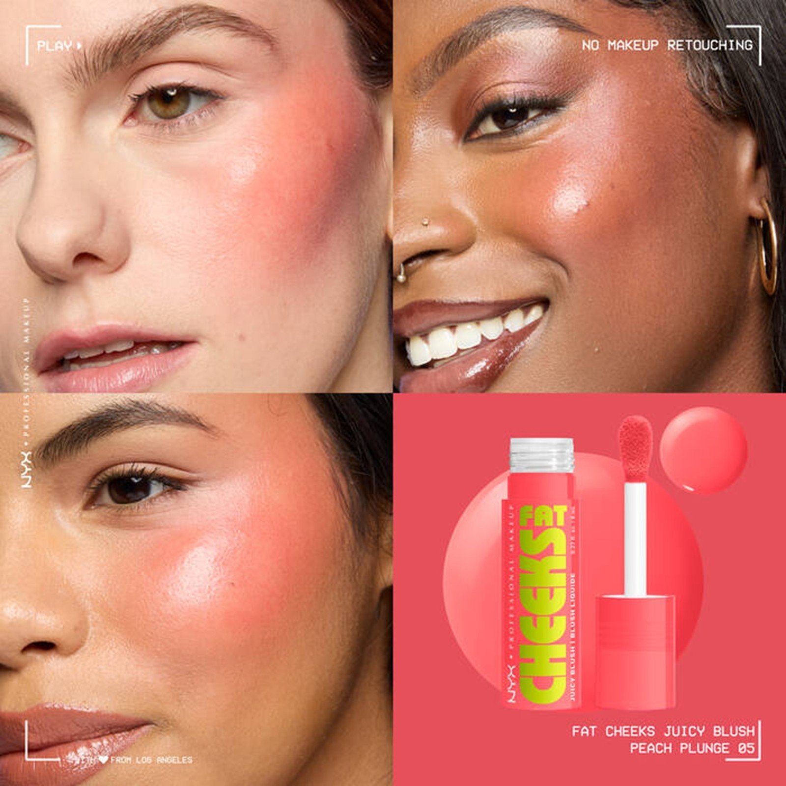 NYX Pro Makeup Fat Cheeks Juicy Plump Blush Peach Plunge 8ml