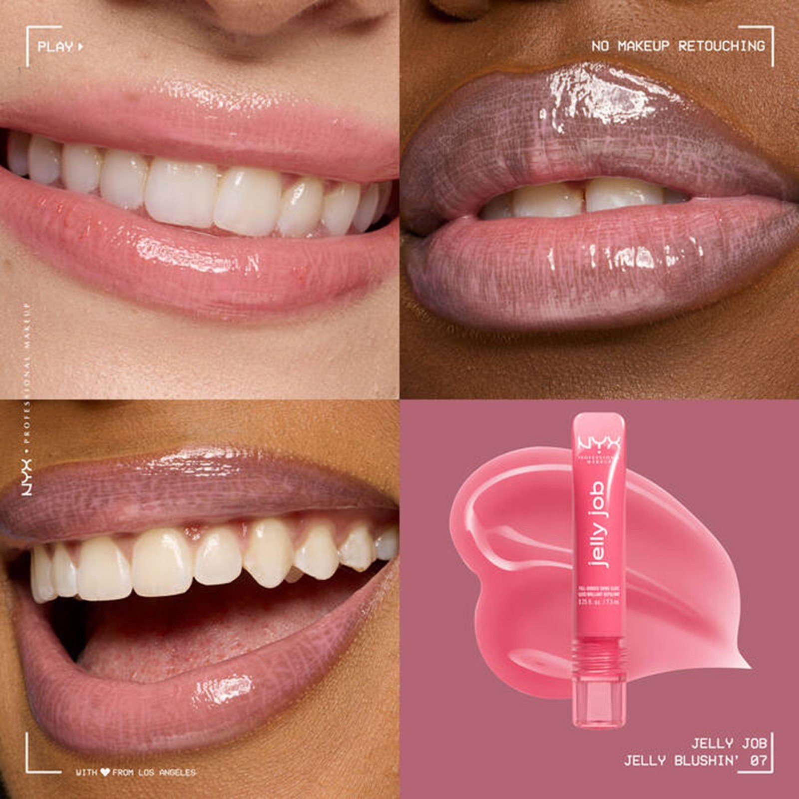 NYX Pro Makeup Jelly Job Full-Bodied Shine Gloss Jelly Blushin' 7.5ml