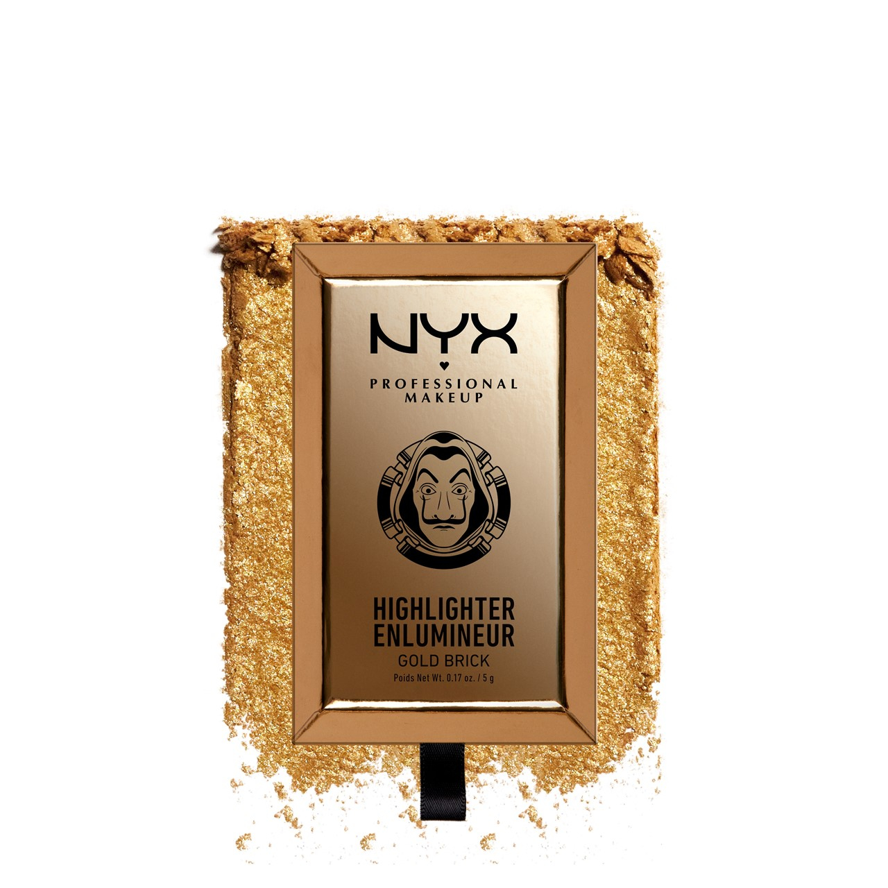 NYX Pro Makeup La Casa de Papel Highlighter Gold Brick 5g