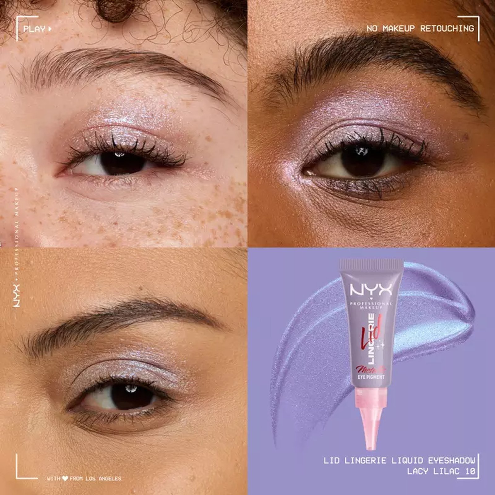 NYX Pro Makeup Lid Lingerie Eye Pigment 10 Metallic Lacy Lilac 6ml
