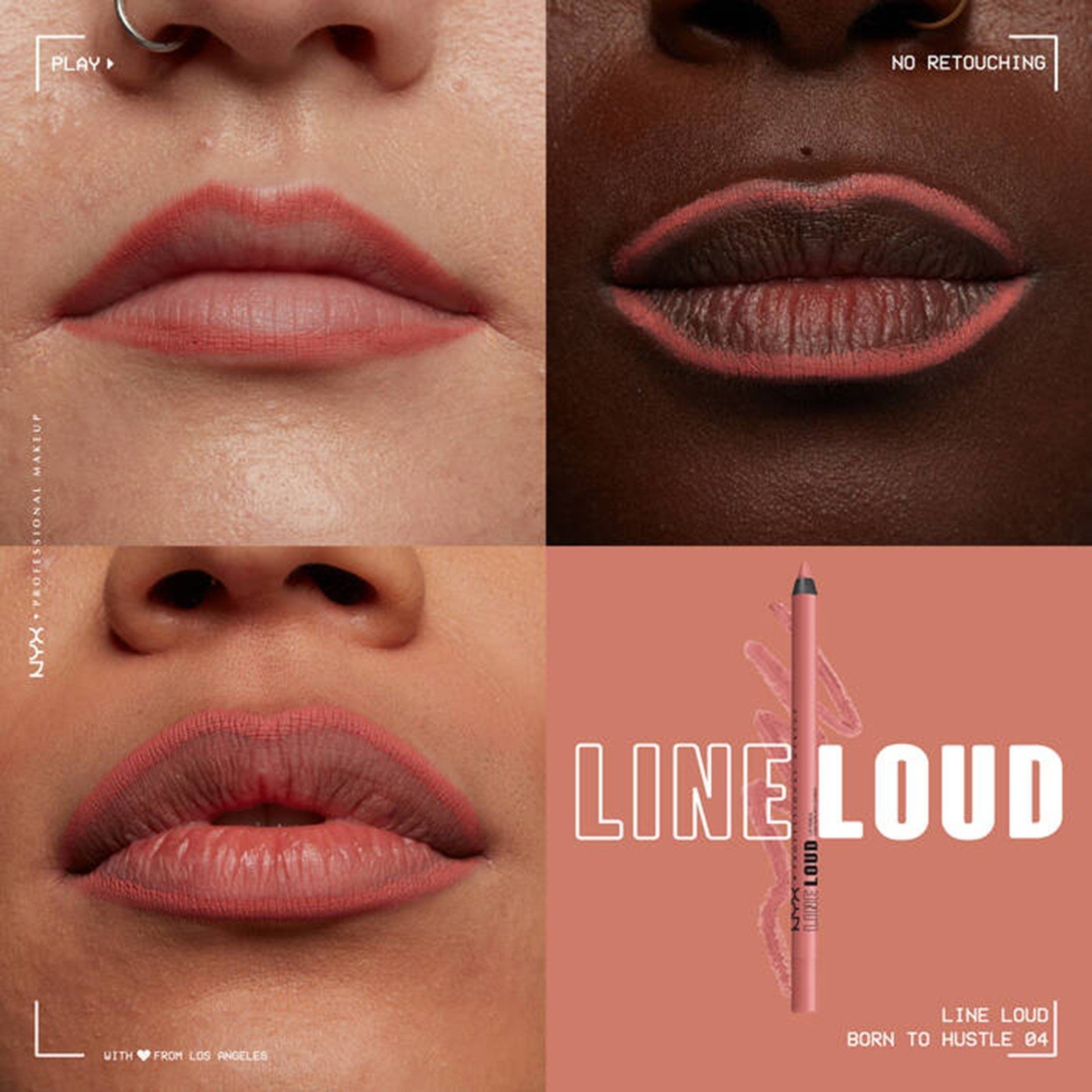 NYX Pro Makeup Line Loud Lápiz de Labios 04 Born To Hustle 1.2g