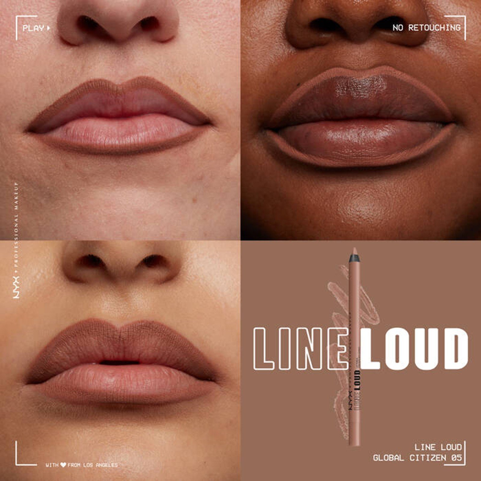 NYX Pro Makeup Line Loud Lip Pencil 05 Global Citizen 1.2g