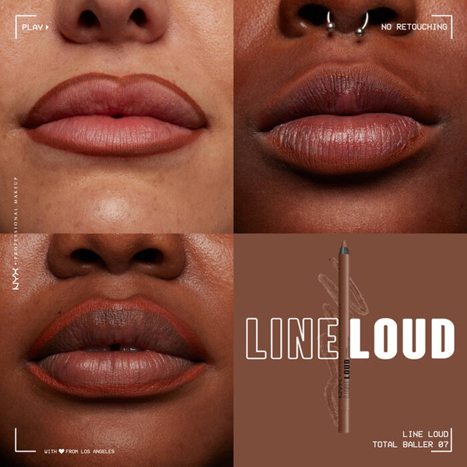 NYX Pro Makeup Line Loud Lápiz de Labios 07 Total Baller 1.2g