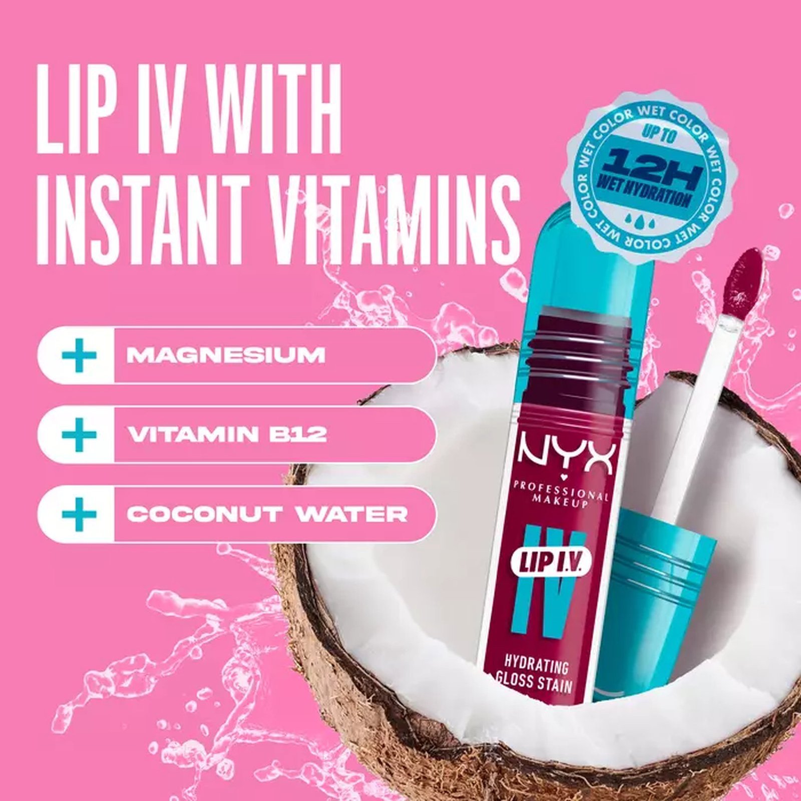 NYX Pro Makeup Lip I.V. Hydrating Gloss Serum 19 Magenta Mist 5ml