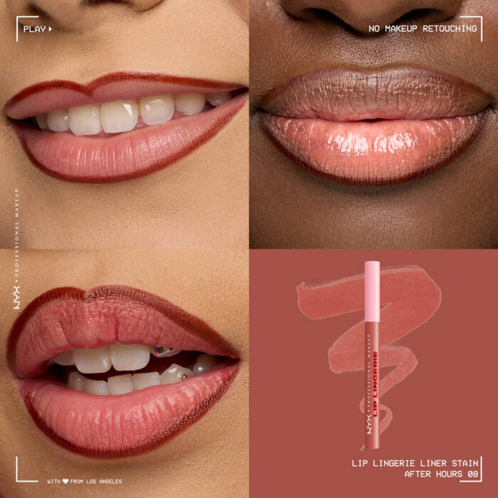 NYX Pro Makeup Lip Lingerie Lip Liner Stain After Hours 1ml