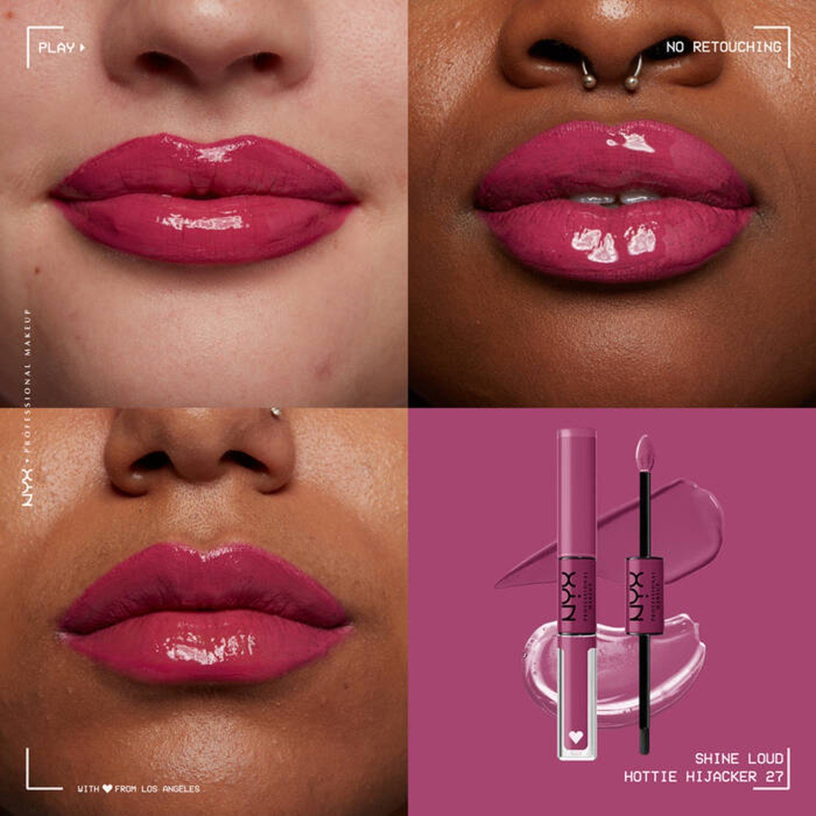 NYX Pro Makeup لون شفاه فائق اللمعان Shine Loud 27 Hottie Hijacker 6.8ml