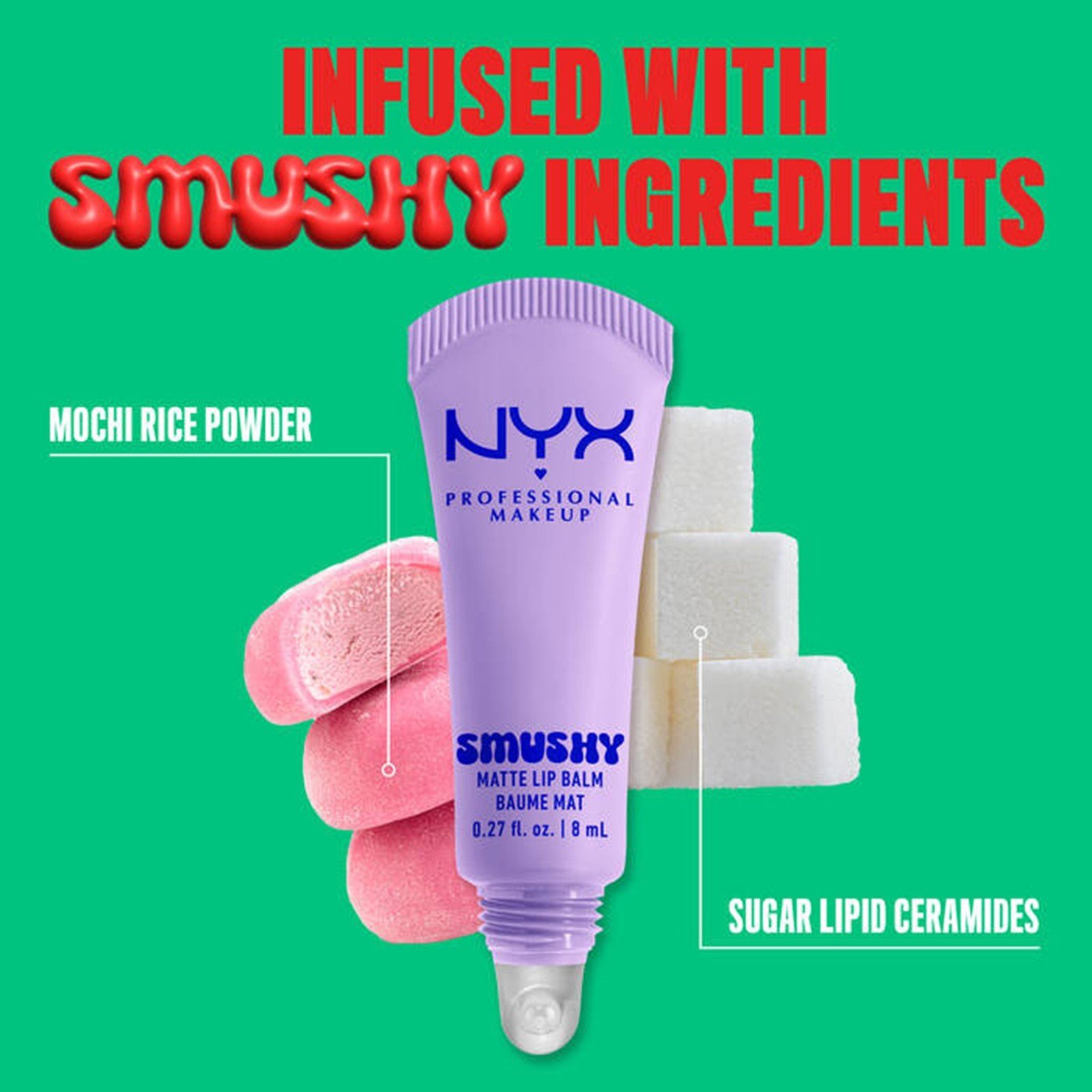 NYX Pro Makeup Smushy Matte Lip Balm Sugar Smush 8ml