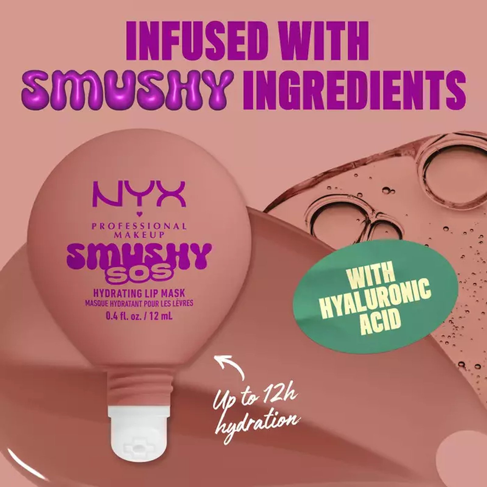 NYX Pro Makeup Smushy SOS Hydrating Lip Mask 02 Shea So Smooth 12ml