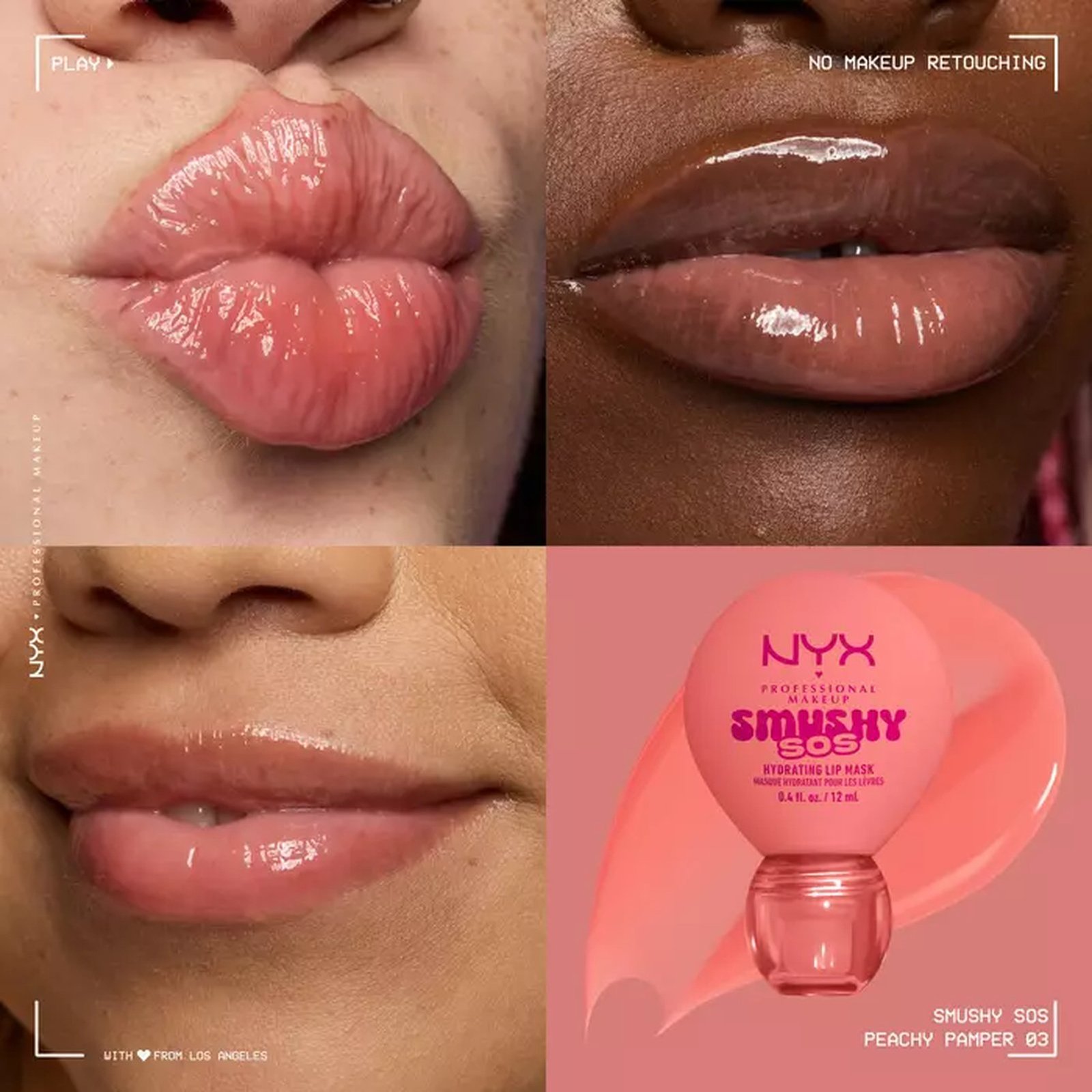 NYX Pro Makeup Smushy SOS Hydrating Lip Mask 03 Peachy Pamper 12ml
