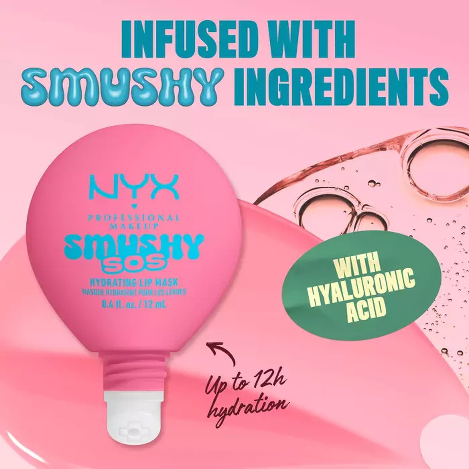 NYX Pro Makeup Smushy SOS Hydrating Lip Mask 04 Guava Glaze 12ml