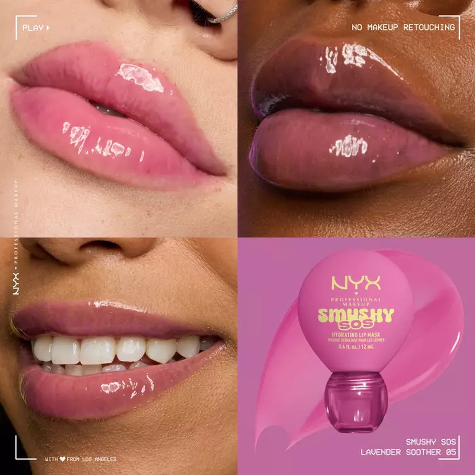 NYX Pro Makeup Smushy SOS Hydrating Lip Mask 05 Lavender Soother 12ml