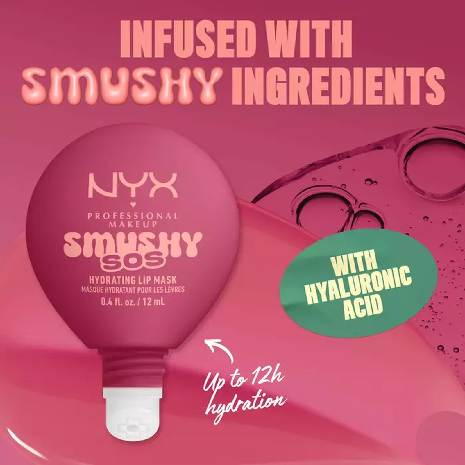 NYX Pro Makeup Smushy SOS Hydrating Lip Mask 06 Rose Recharge 12ml