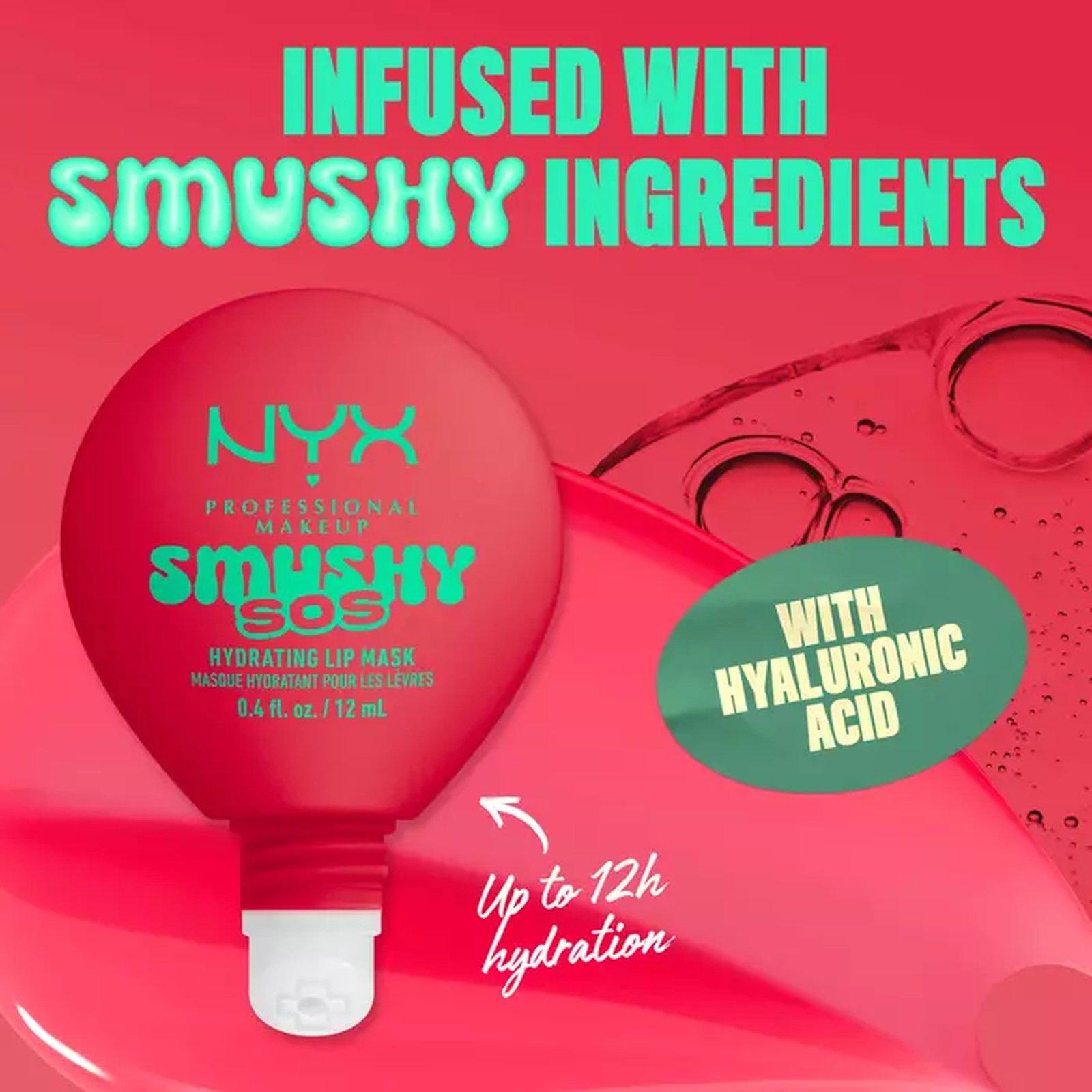 NYX Pro Makeup Smushy SOS Hydrating Lip Mask 07 Red-Y 2 Chill 12ml
