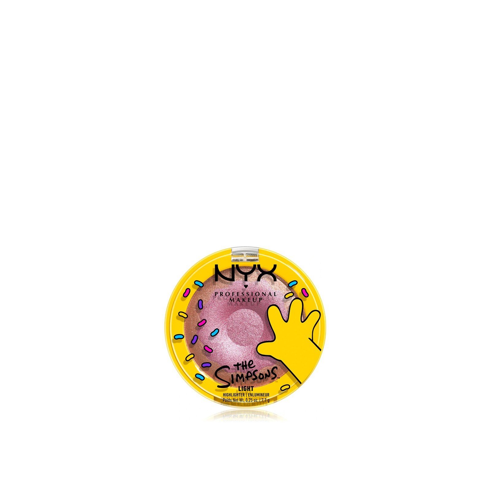 NYX Pro Makeup The Simpsons Homer Simpson هايلايتر بشكل الدونات 01 Light Don't Mind If I Do 7.1g