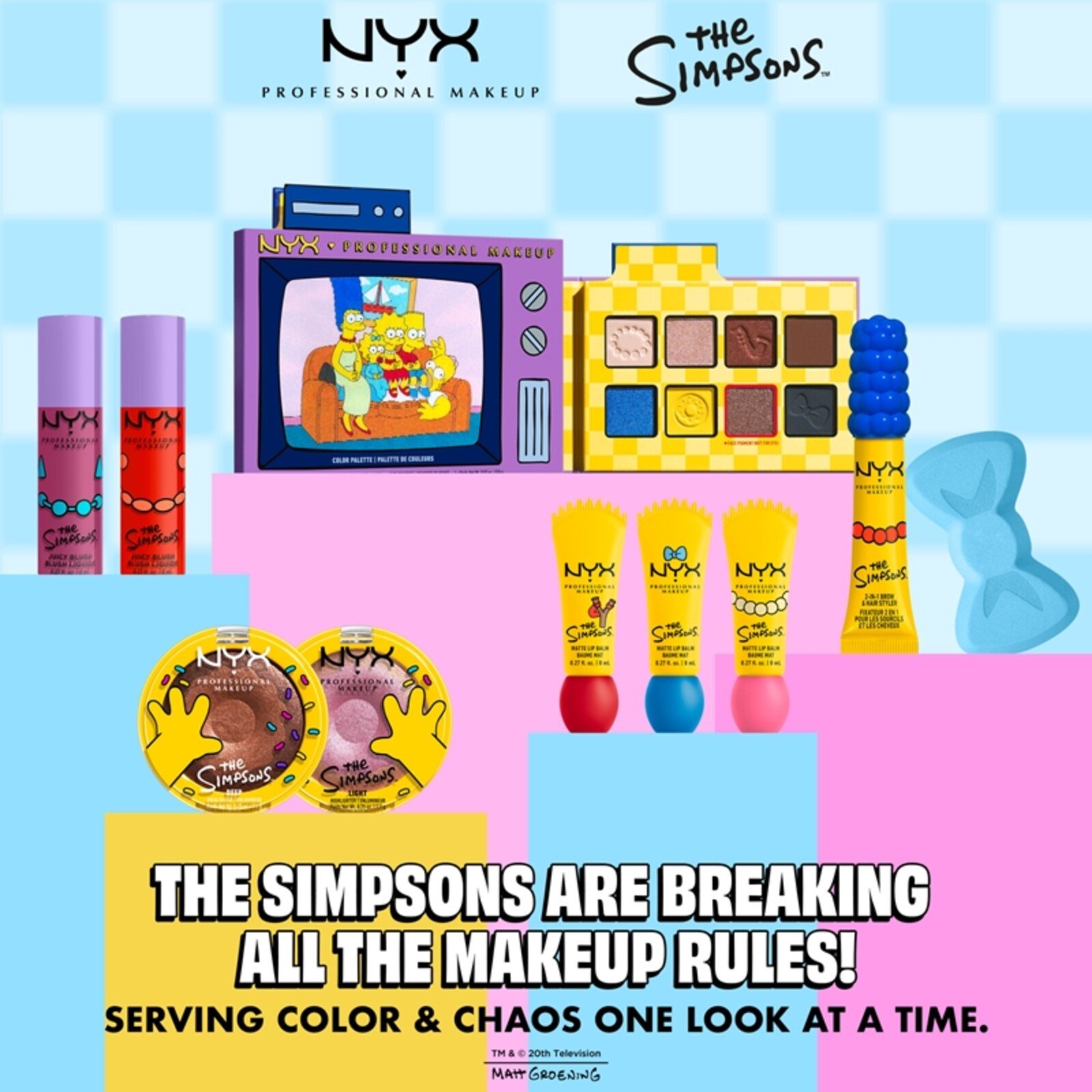 NYX Pro Makeup The Simpsons Homer Simpson هايلايتر بشكل الدونات 01 Light Don't Mind If I Do 7.1g