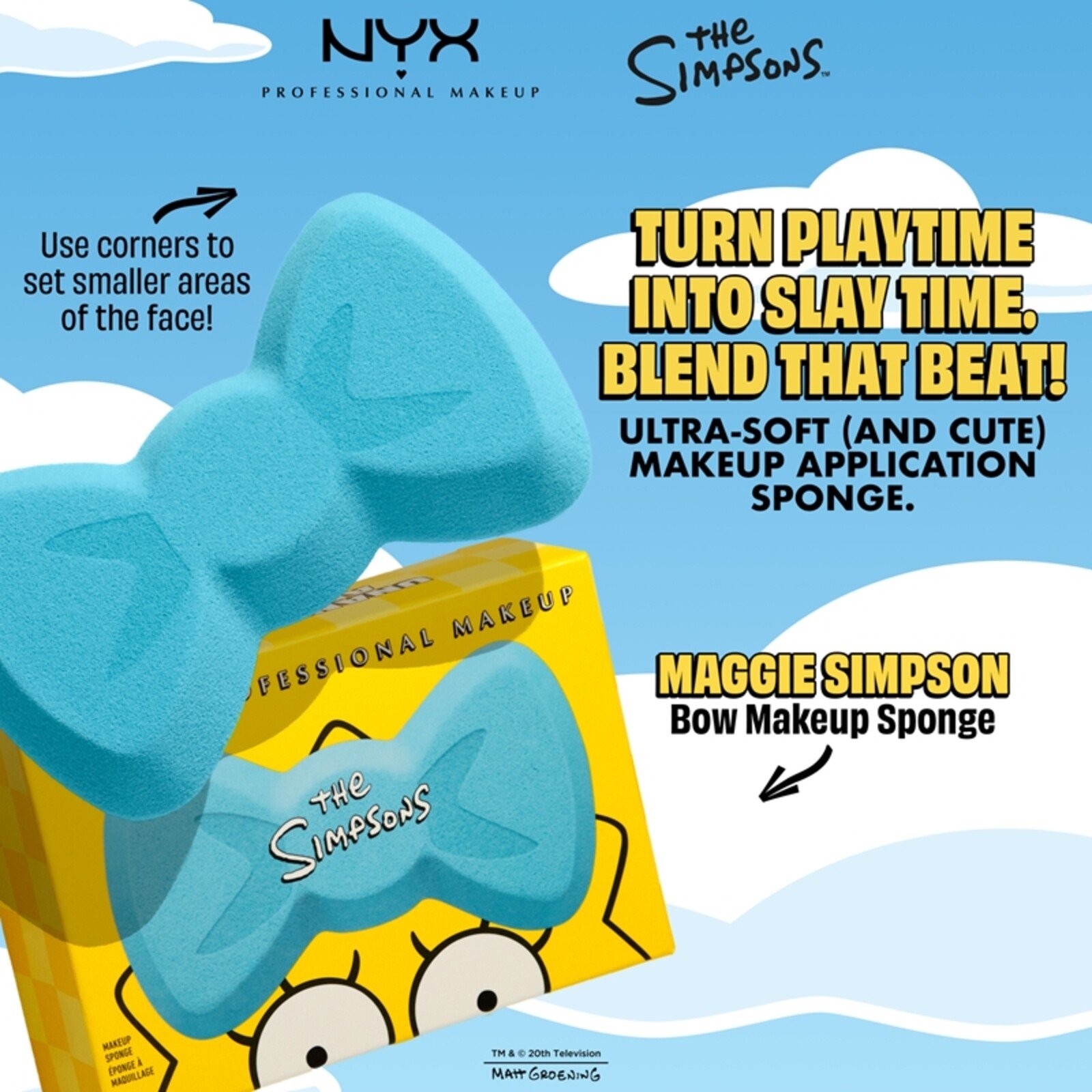 NYX Pro Makeup: Esponja de maquillaje «El lazo de Maggie» de Los Simpson, 1 unidad