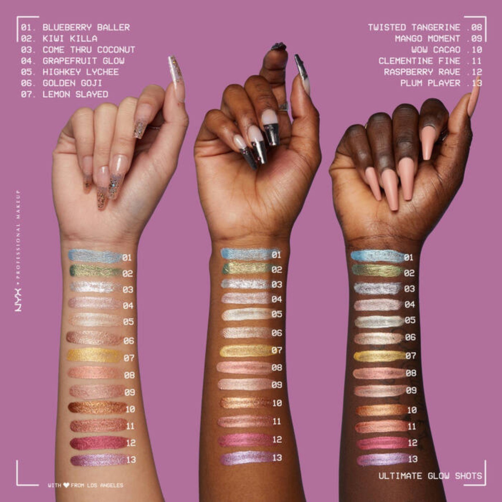 NYX Pro Makeup Ultimate Glow Shots Brightening Liquid Eyeshadow 03 Come Thru Coconut 7.5ml