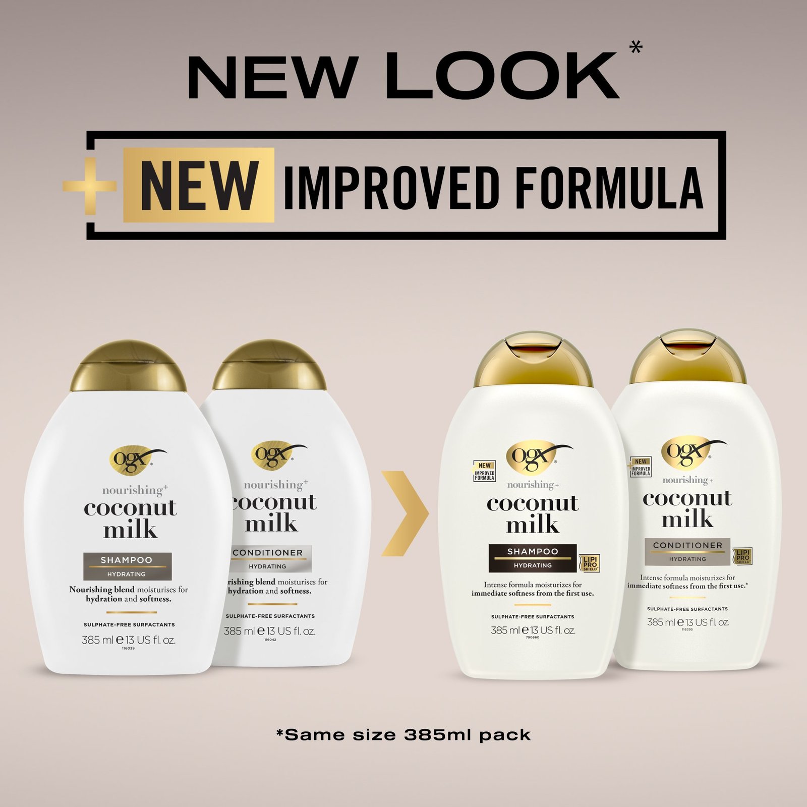 OGX Champú Nutritivo + Leche de Coco 385ml