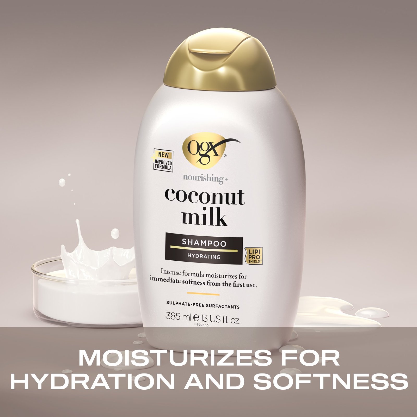 OGX Champú Nutritivo + Leche de Coco 385ml