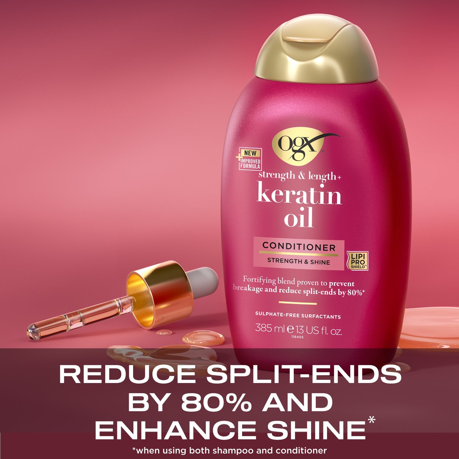 OGX Strength & Length + Keratin Oil Conditioner 385ml