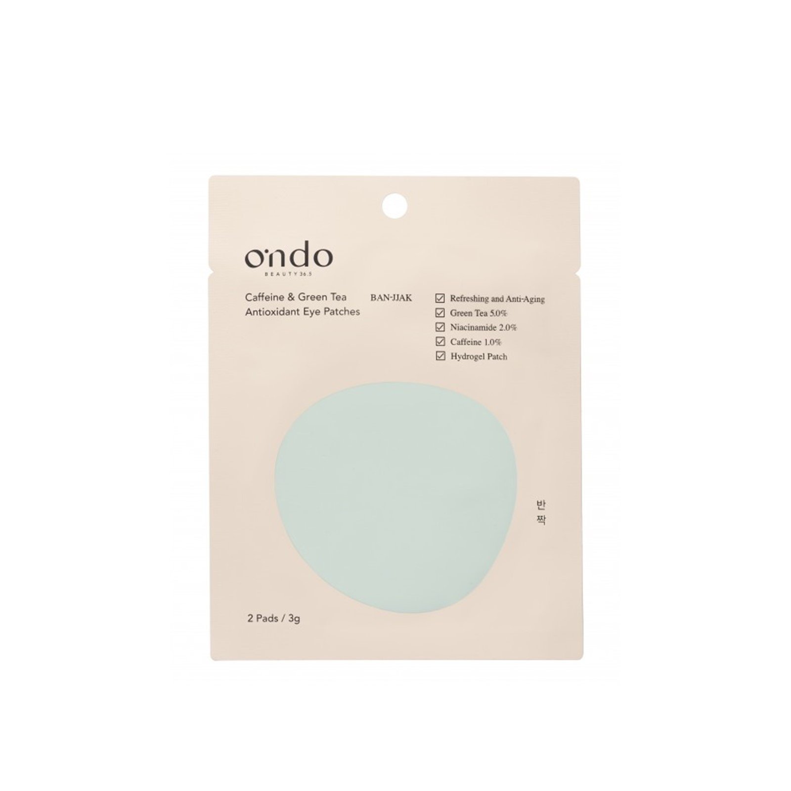 Ondo Beauty 36.5 Caffeine & Green Tea Antioxidant Eye Patches