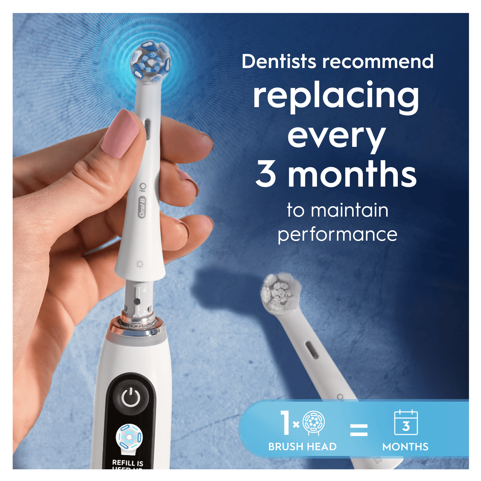 Oral-B iO Ultimate Clean Replacement Head Electric Toothbrush White x8