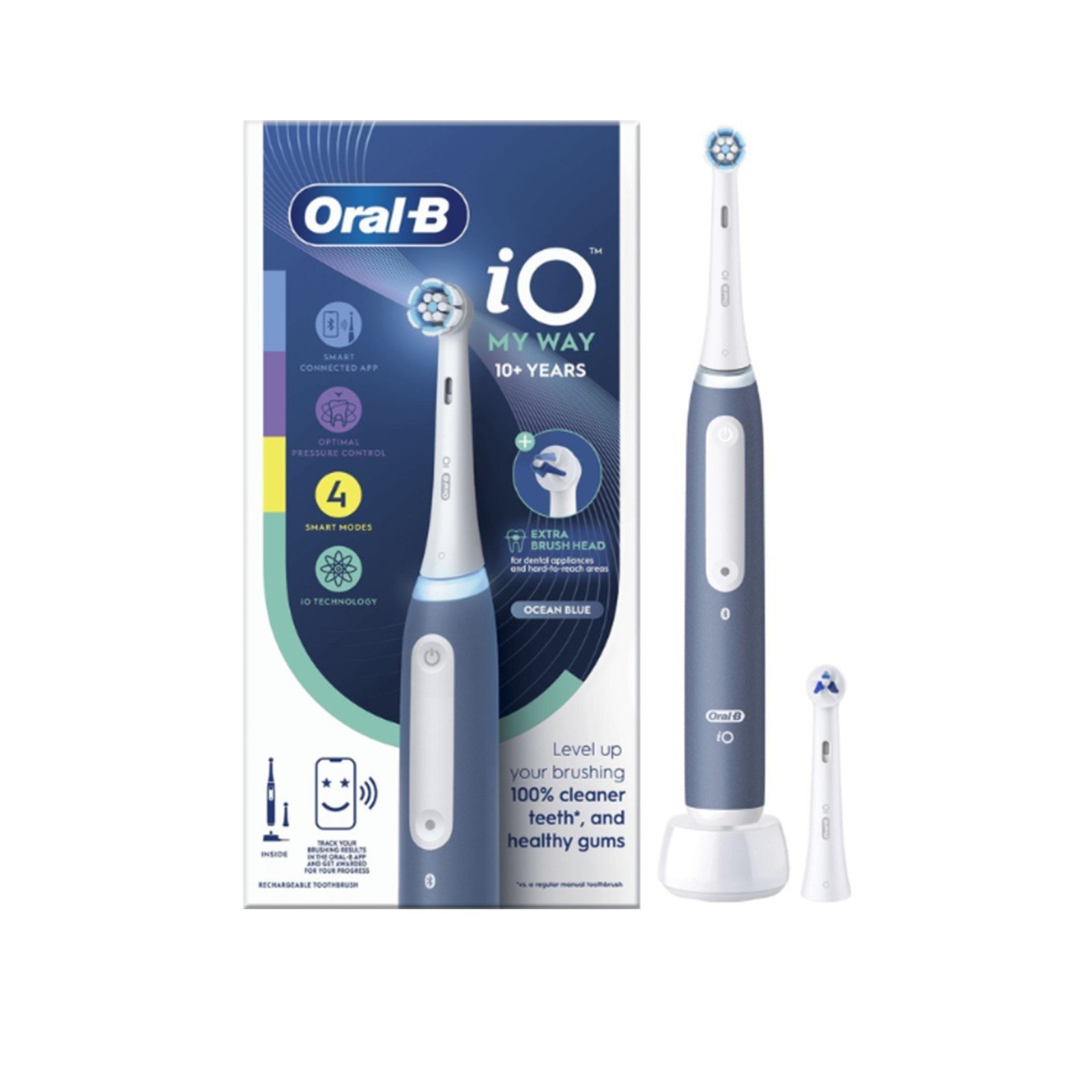 Oral-B iO™ Series 4 My Way 10+Years Electric فرشاة أسنان Ocean Blue