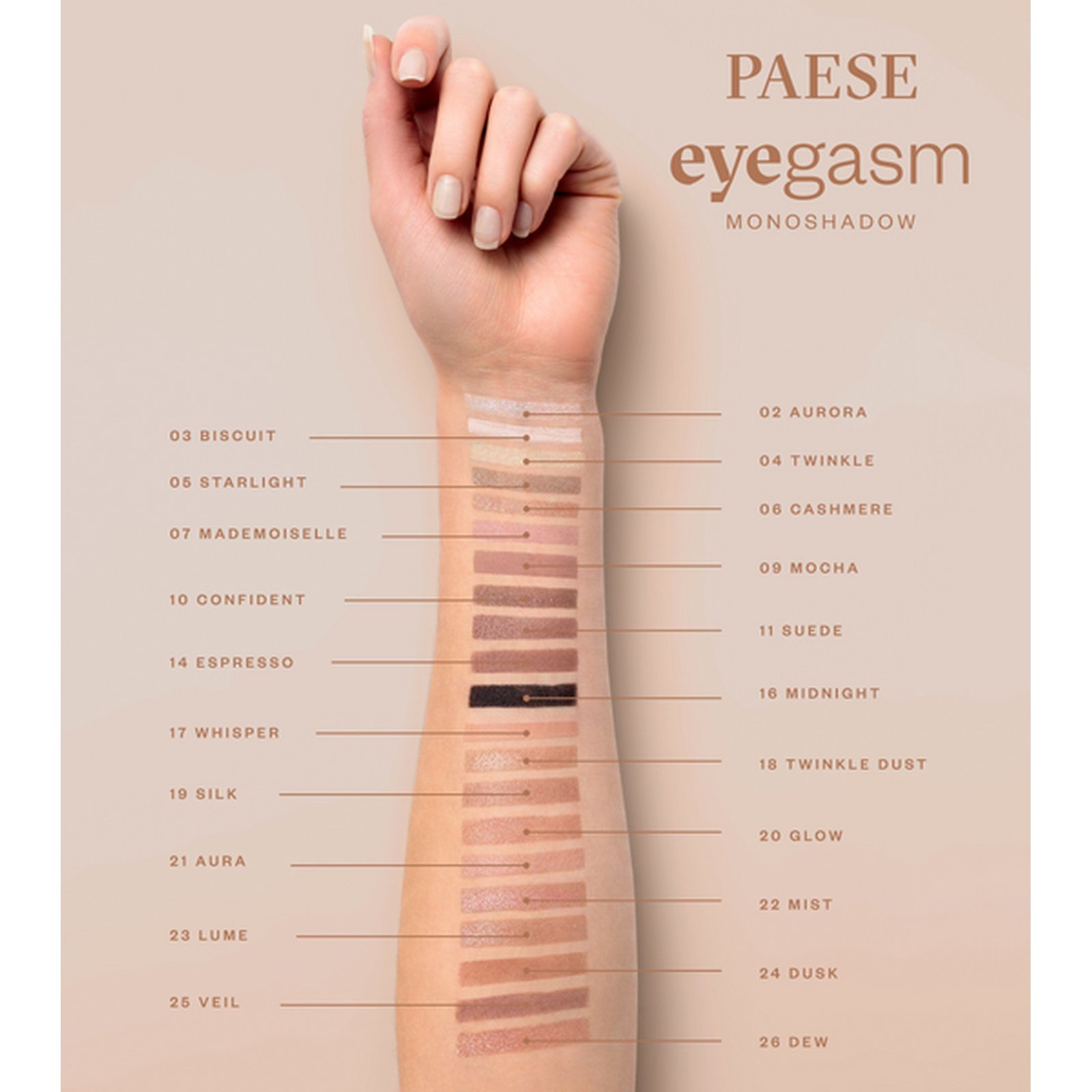 Paese Eyegasm Monoshadow 25 Veil 1.5g