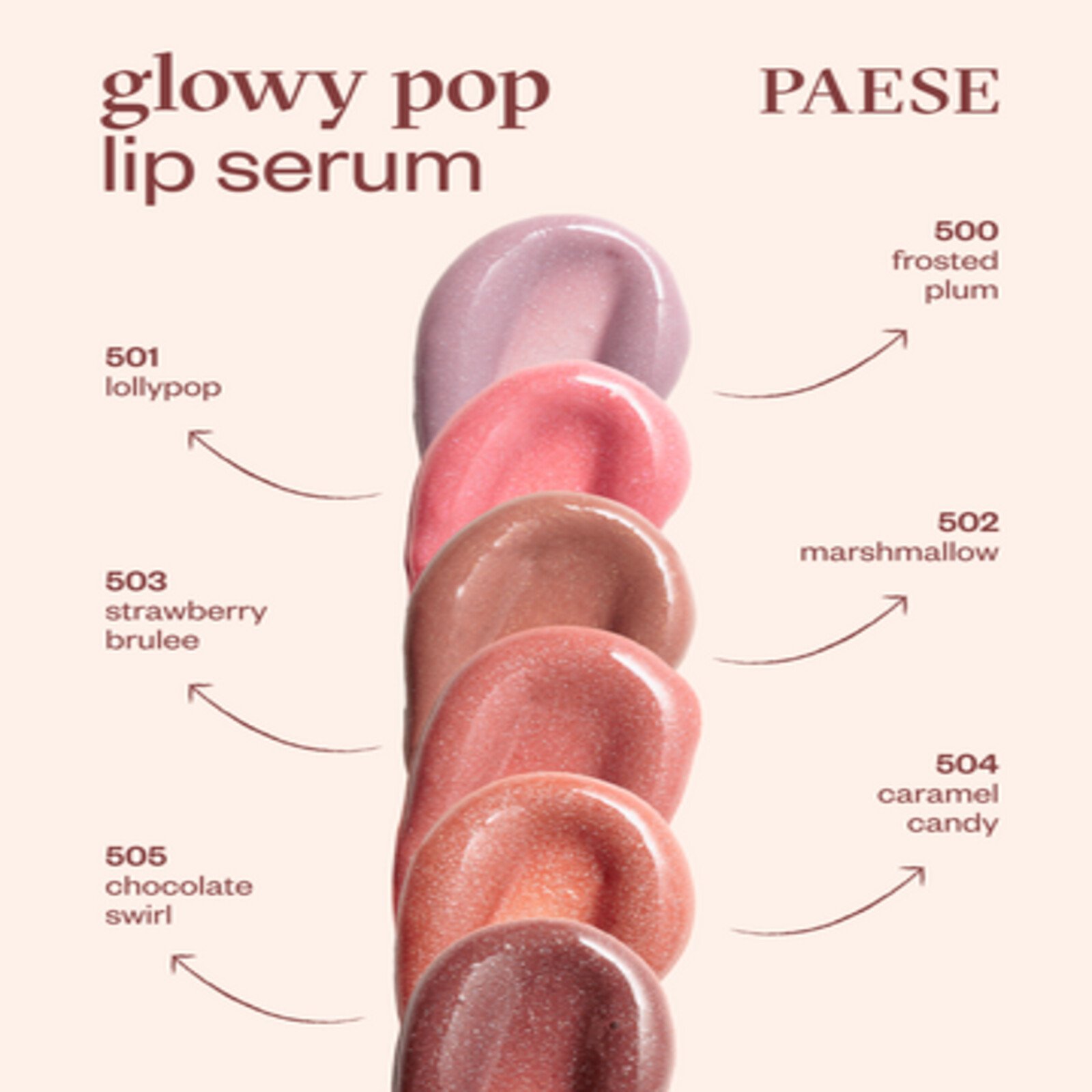 Paese GlowyPop Lip Serum 501 Sweet Lollypop 2.2g (0.77oz)