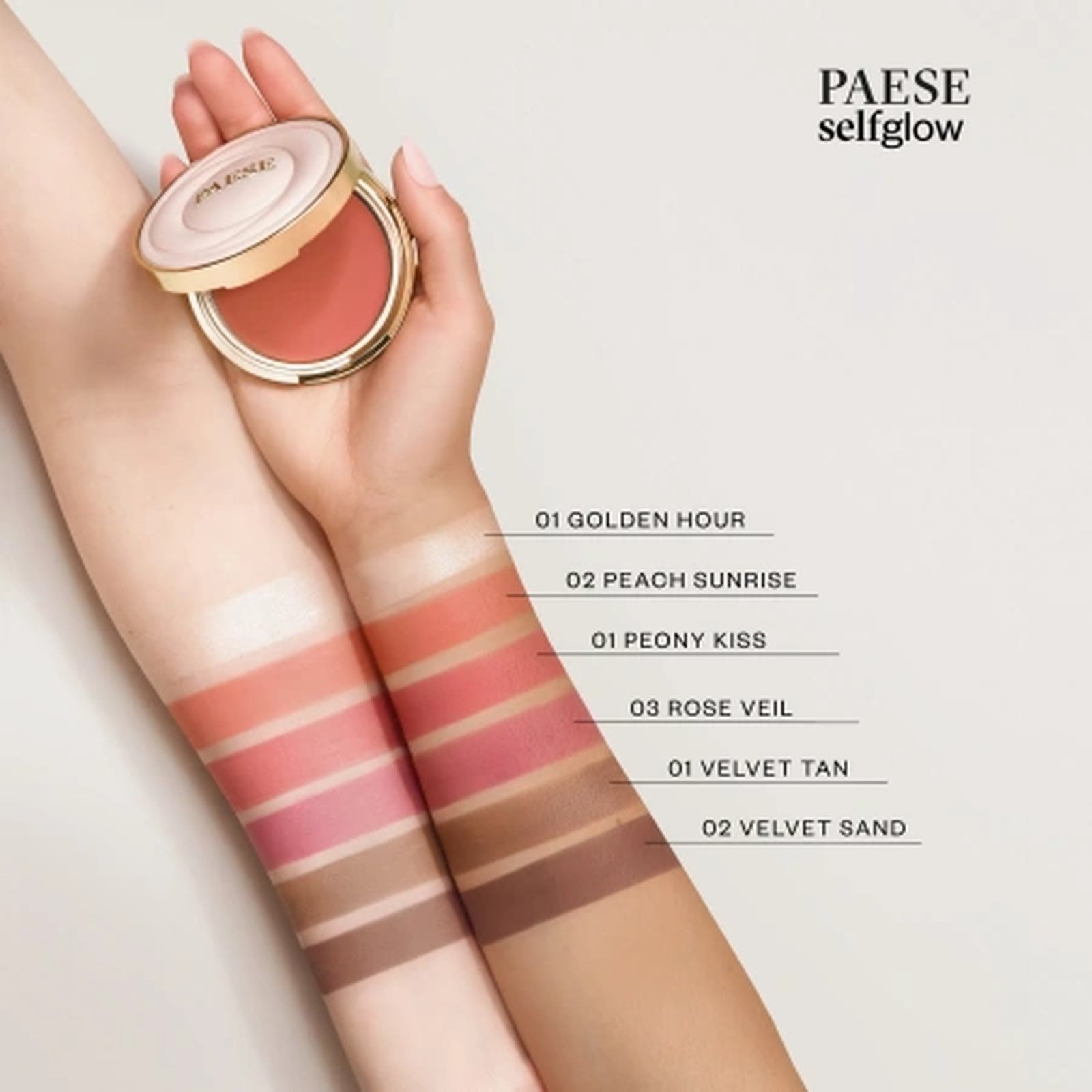 Paese Selfglow Creamy Blush with Matte Effect 03 Rose Veil 8g (0.28oz)